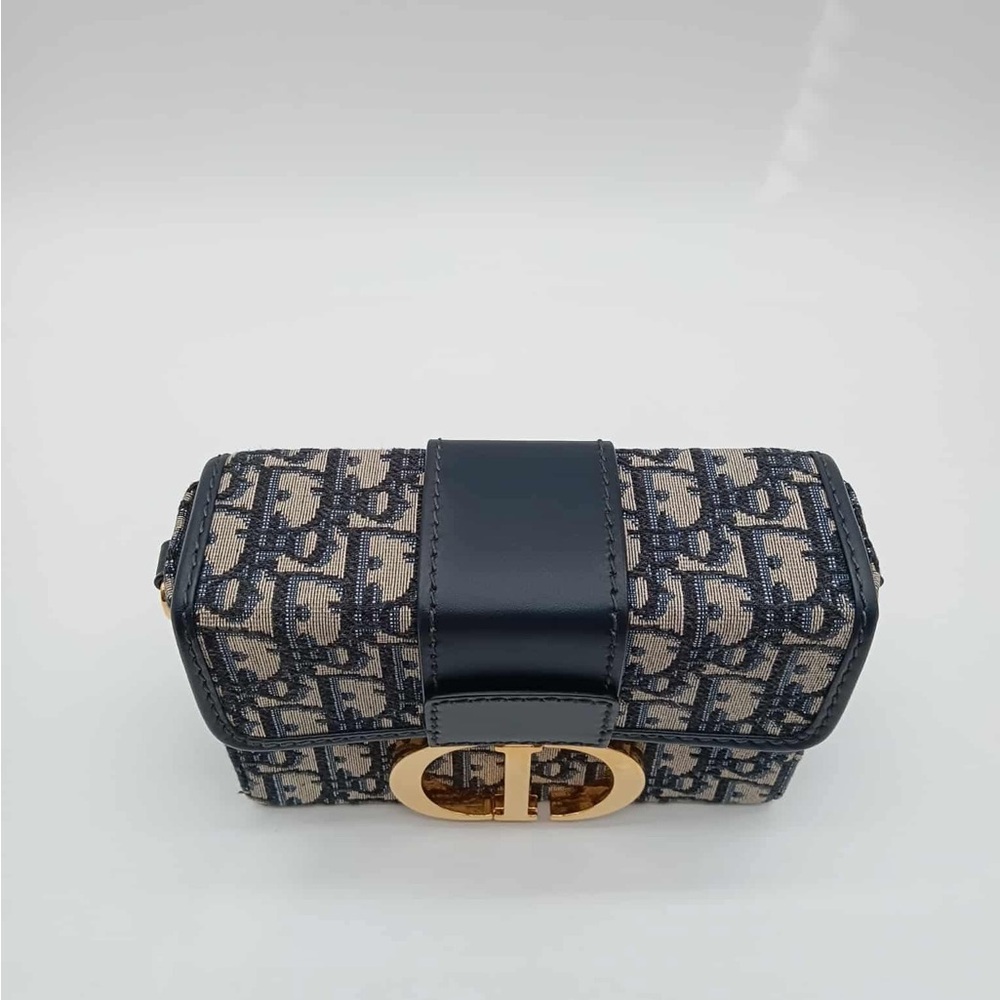 Dior Monogram Blue and Gold Clutch - Picture 7 of 16